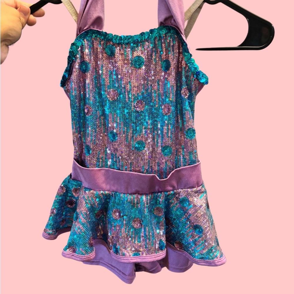 Wish Sparkling Kids Dance Outfit in Purple and Blue